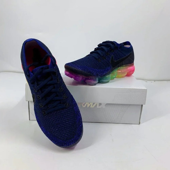 Nike Women's Air Vapormax Be true Lace Up 2017 Rainbow 883274-400 Size 7 NWB - Picture 2 of 16